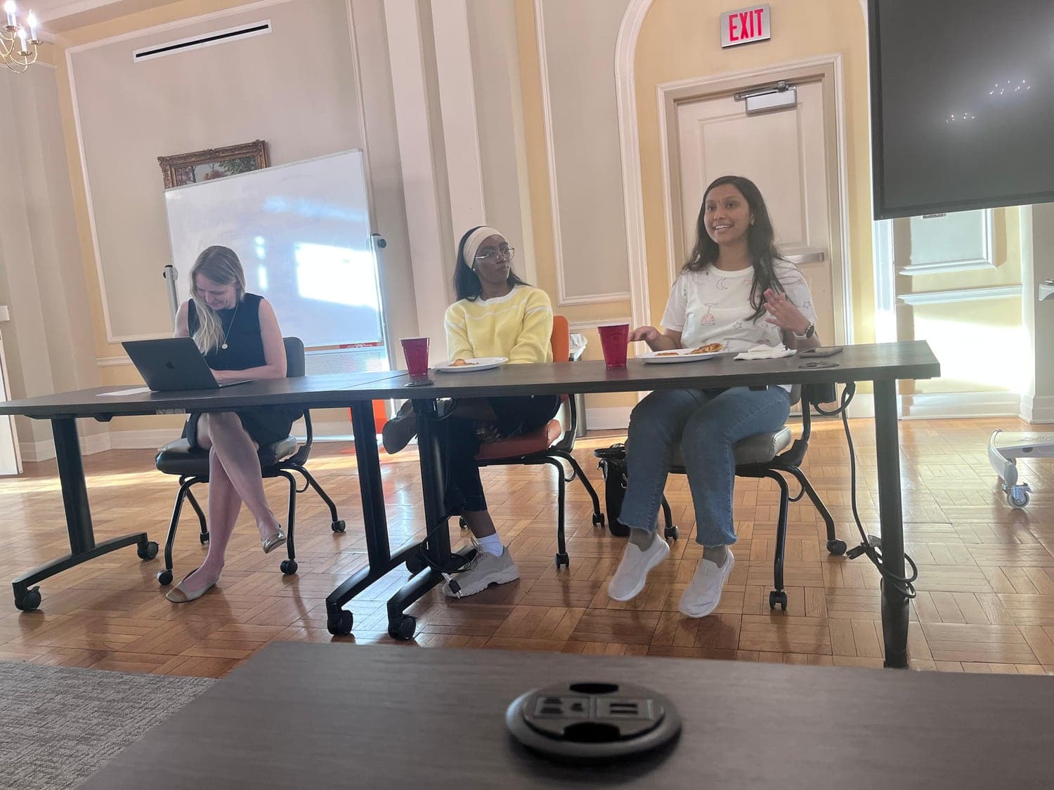 Racheal speaking for the Political Science department
